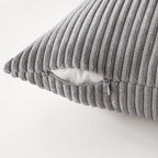 MIULEE Soft Corduroy Decorative Throw Pillow Covers Neutral Grey 20x20 | Set of - Image 6