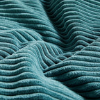 Fancy Homi 2 Packs Teal Long Lumbar Decorative Throw Pillow Covers 16x24 Inch for Couch Bed Sofa, Rustic Farmhouse Boho Home Decor, Soft Striped Corduroy Rectangle Accent Cushion Case 40x60 cm
