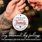 TEEZWONDER Family Ornament Gifts for Women Men - Ceramic Christmas Ornaments 2025 for Tree Decorations - Christmas Birthday Gifts for Mom Dad for Sister Brother, Grandma Grandpa Gift