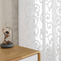 Furman White Sheer Curtains 54 Inch Length 2 Panels Set by OWENIE
