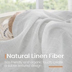 BGment Light Grey Linen Sheer Curtains - Image 3