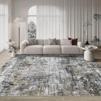 9x12 Area Rugs for Living Room Bedroom Dining Room Washable Black Gold | Soft - Image 9