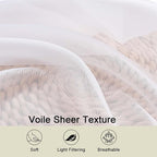 Sheer White Curtains for Bedroom Living Room 90 Inches Long 2 Panels Set - Image 3