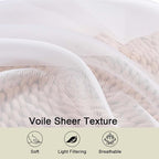White Sheer Curtain for Bedroom Living Room 72 Inches Long 2 Panels Set - Image 3
