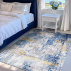 RELEANY Washable 4'x5' Abstract Area Rug - Image 3