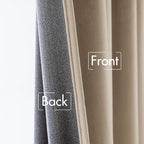 MIULEE Velvet Curtains 52x96 inches 2 Panels Cream Beige Blackout Curtains | - Image 6