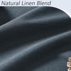 100% Blackout Linen Curtains 96 Inch Length 2 Panels Set - Image 3