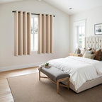 MIULEE Blackout Curtains for Bedroom 2 Panels 55 x 68 Inch Long Beige | Thermal - Image 6