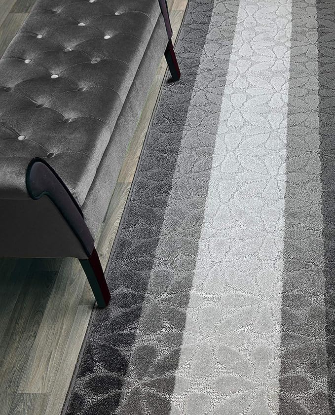 17 Ft Gray Hallway Runner Rug, Non Slip Washable, Kitchen & Entryway | 2'2" x by ORFAHOME