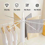 JOOM Tripod Clothes Drying Rack, Garment Rack Portable and Foldable Space Saving Laundry Drying Rack - Drying Rack Clothing Floor Folding Balcony Bedroom Household Aluminum