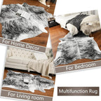 8x10 Faux Cowhide Area Rug for Living Room Animal Skin Rug, Cool Western - Image 5
