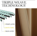 NICETOWN Bedroom Curtains Blackout Draperies, 1 Pair, 34-inch W x 63-inch L - Image 3