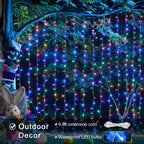 JMEXSUSS 300LED Easter Decorations Curtain Lights with Remote, 9.8x9.8ft Easter Sting Lights Plug in for Bedroom Wall Window Party Backdrop Porch Patio Garden Yard Indoor Outdoor Decor