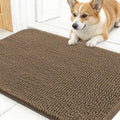 OLANLY Dog Door Mat for Muddy Paws 24x16, Super Absorbent Chenille Mud Mat | Tan by OLANLY