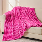 NEWCOSPLAY Fleece Ribbed Cozy Twin Blanket - Image 3
