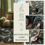 Lahome Green Easy Jute Front Porch Rug, 3x5 Semi Circle Outdoor Rug | Non Slip - Image 5