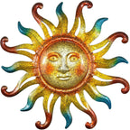 MACLARONX Metal Sun Wall Decor, Sun Face for Outdoor Garden Fence Yard Art Porch Door Patio Living Room Home Decorations Farmhouse Indoor Gift for Housewarming, Y1