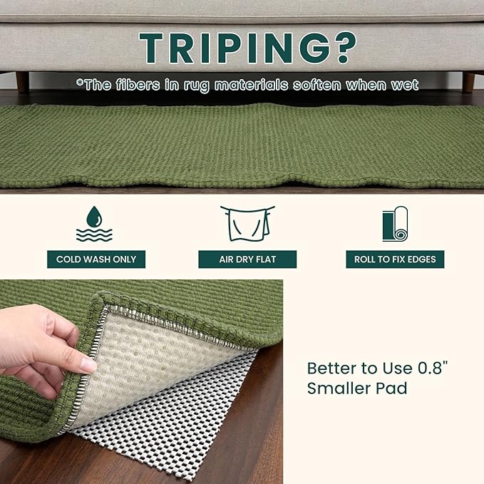 KOZYFLY Woven 3x7 Washable Kitchen Runner Rug, Non Slip Wide Runners - Image 7