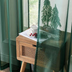MIULEE Hunter Green Sheer Curtains 54 X 96 Inches, 2 Panels | Solid Color - Image 5