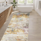 LOONGRUG Runner Rug 2x5 Washable Non-Slip Kitchen Neutral Modern Rug | Abstract - Image 5