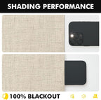 MIULEE 100% Blackout Linen Curtains 42 x 63 Inch Cobblestone 2 Panels | Thermal - Image 7