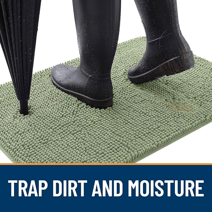 OLANLY Dog Door Mat for Muddy Paws 40x24, Super Absorbent Chenille Mud Mat | - Image 2