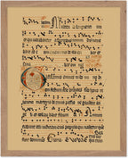 Poster Master Vintage Hymnal Poster - Retro Music Print - Gift for Artist, Friend - Graduale Aboense, Gregorian Chant Manuscript, Score - Wall Decor for Living Room, Bedroom, 16x20 Beige Framed