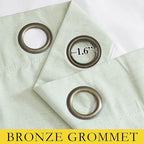 NICETOWN Sage Green Linen Blackout Curtains - Image 6