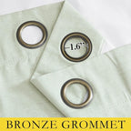 NICETOWN Sage Green Linen Blackout Curtains - Image 6