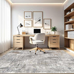 LOONGRUG Area Rug 5x7 Washable Neutral Modern Living Room Rugs Grey Rust | - Image 8