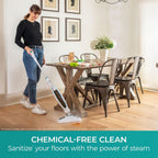 Kenmore SM2060 S200 Series Steam Mop for Floor Cleaning with Easy Scrubber & 2pcs Washable Pads, 2 Modes, Quick-Heating, Lightweight for Hardwood and Tile
