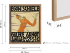 Poster Master Vintage Painting Poster - Retro Expressionism Print - Self Portrait as the Martyred St Sebastian - Gift for Artist, Friend - Wall Decor for Home, Office, 11x14 Beige Framed