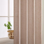 MIULEE Natural Beige Linen Curtains 52x45 Inch Long - Image 5