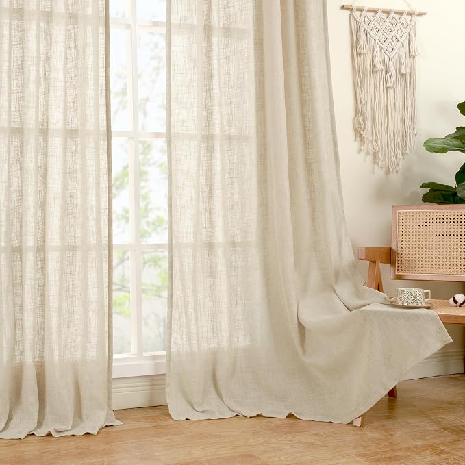 Short Linen Curtains 40 Inch Length - Image 9