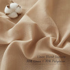 NICETOWN Camel Linen Kitchen Window Curtains Over Sink, Grommet Thick Linen - Image 6