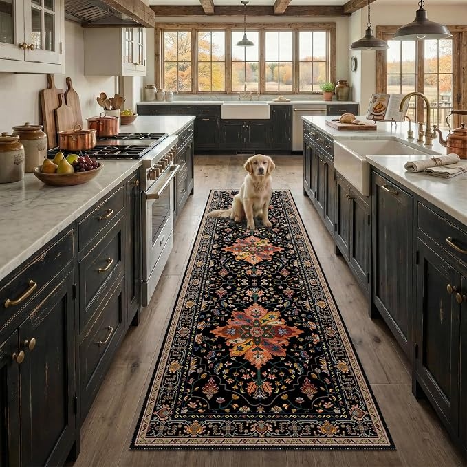 RELEANY Washable Area Rug, Runner 2'x8', Water Repellent, Pet Friendly by RELEANY