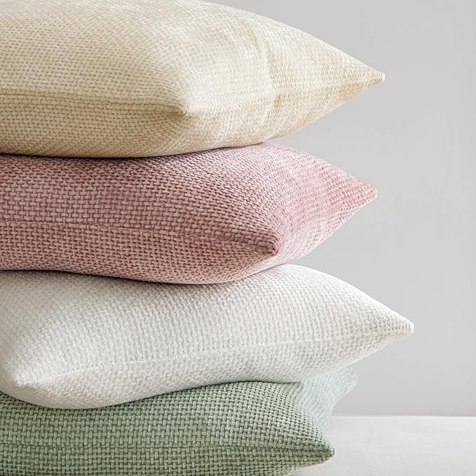MIULEE Decorative Lumbar Throw Pillow Covers 12x20 in Neutral Cream 2 Pack | - Image 5