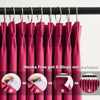 Custom Pleated Curtains Hot Pink Color, Heat Blocking Window Treatment - Image 2