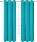 Teal Thermal Blackout Curtains/42 x 95 Inch/Set of 2 Panels Room Darkening - Image 2