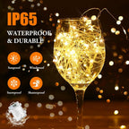 4 Pack 100 LED Fairy Lights Battery Operated with Timer & Remote, 33FT Waterproof Twinkle Lights Indoor Outdoor, Fairy String lights for Bedroom Classroom DIY Wedding Christmas Decorations, Warm White