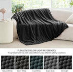 BEDELITE Black Throw Blanket for Couch, Soft Cozy Gifts for Women, 50 * 60 | 3D - Image 7