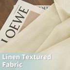 Light Beige Linen Curtains 95 Inches Long - Image 2