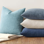 MIULEE Smoke Blue Chenille Couch Throw Pillow Covers, 16x16 | Set of 2 - Image 7