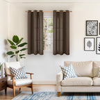YoungsTex Brown Linen Curtains 48 Inch Length - Image 2
