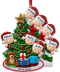 3D Peeking Family of 7 Ornament 2025 Personalized Family Christmas Ornaments 2025 | Staircase Personalized Tree Ornaments for Grandchildren, Siblings & Grandkids Xmas Tree with Gifts of Seven Ornament