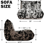 Bean Bag Chair, Fireside Chair Bean Bag Sofa Large Bean Bag Chair for Adults, Bean Bag Chairs for Teens with High Density Comfortable Foam, Memory Foam Bean Bag for Living Room, Bedroom(Black Pattern)