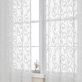 Furman Sheer Curtains 72 inches Long 2 Panels Set, Light Filtering Top Rod by OWENIE