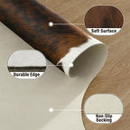 Faux Cowhide Rug, Animal Cow Hide Rug, 6.2 x 5.2 Ft Black and Brown | Premium - Image 8