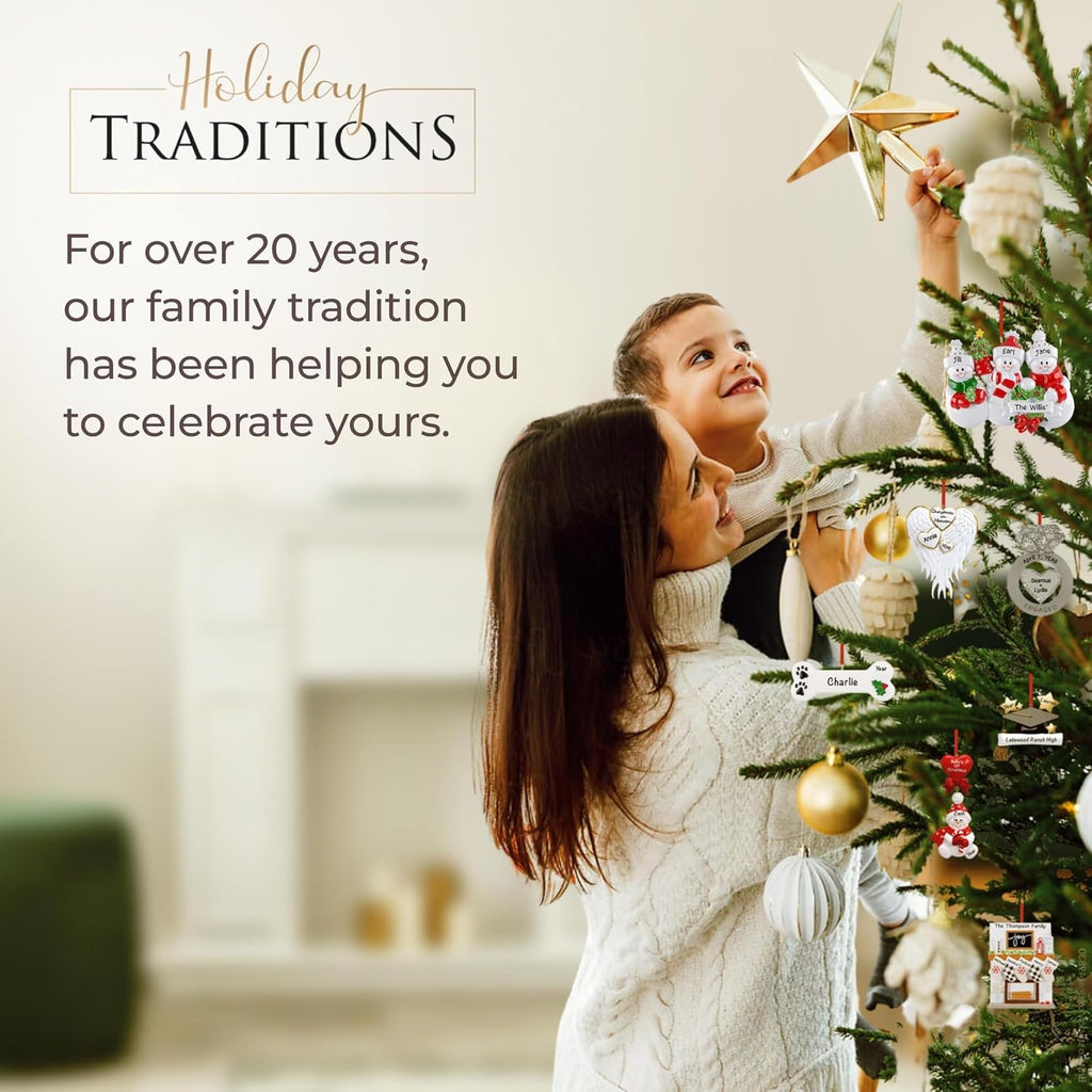 Personalized Couple Ornament 2025 | Free 24h Customization | Laser Engraved Snowman Christmas Ornaments for Tree | Custom Gift Wrapped Family of 2 Festive Holiday Keepsake for Two Persons
