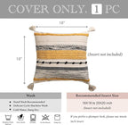 Yellow Mustard Decorative Throw Pillow Cover 18x18 Square Boho Accent - Image 4